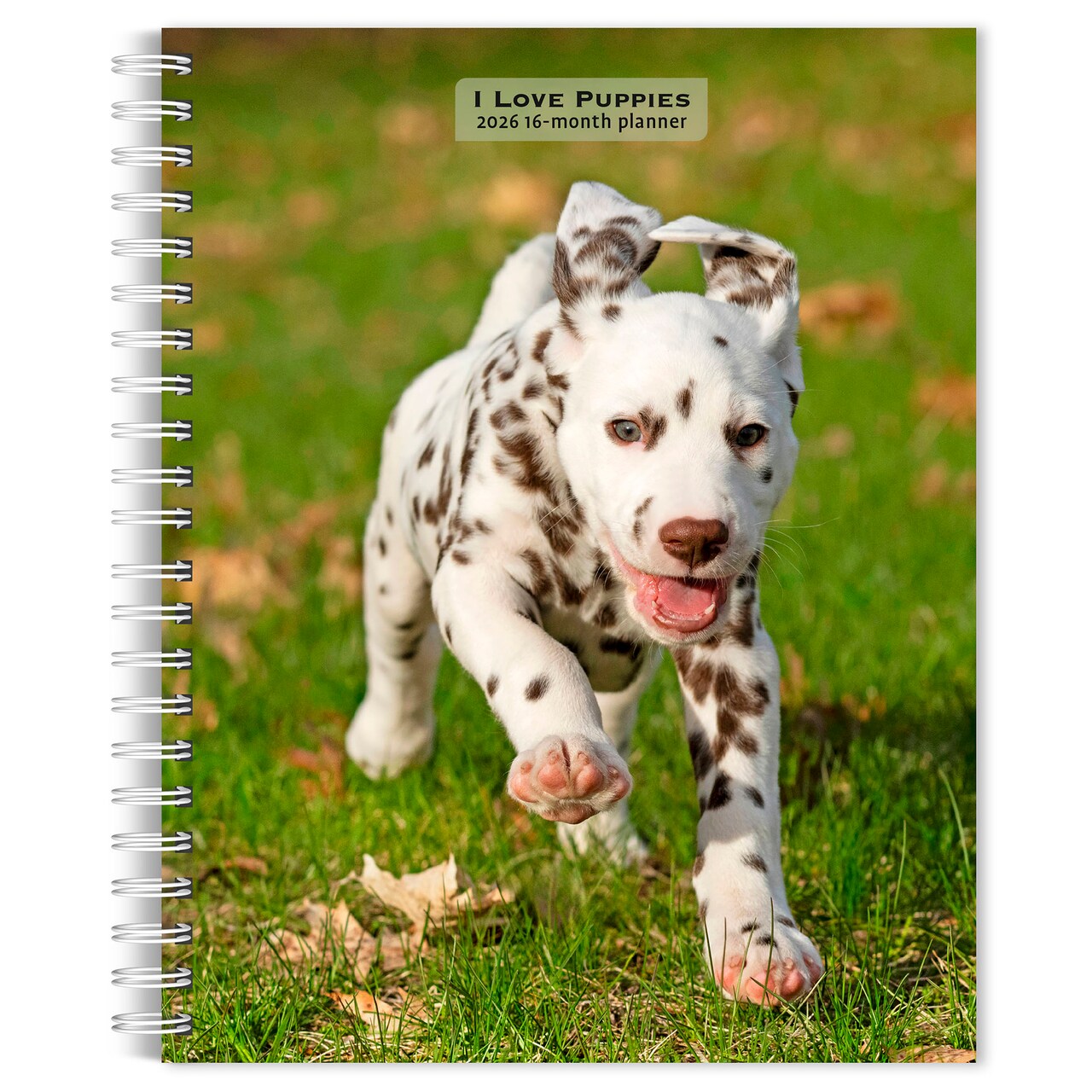 I Love Puppies | 2026 6x7.75 Inch Spiral-Bound Wire-O Weekly Engagement Planner Calendar | New Full-Color Image Every Week